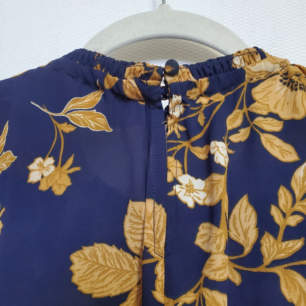 Nanette Lepore Smocked Floral Sleeveless Blouson Dress Size 16 - Picture 6 of 10